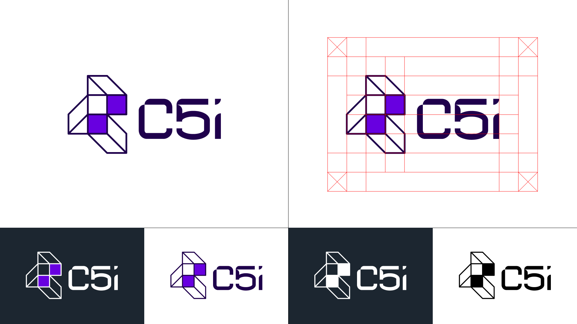 C5i logo construction and colourways